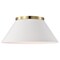 Nuvo Dover 3-Light Large Flush Mount - White with Vintage Brass 60/7421 - alternate 3